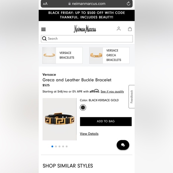 Versace leather Greca chocker - Picture 3 of 4